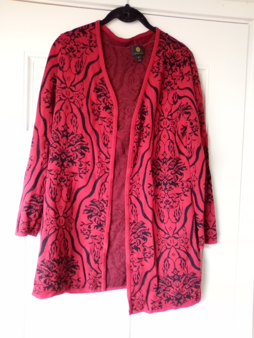 JM Collection Open Front Cardigan M